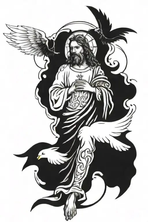 Yeshua true angels tattoo design idea