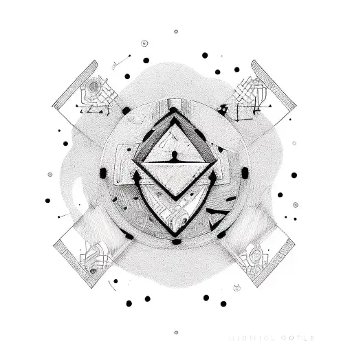 resilience+bravery+strongness+perseverance+triangle+circles+life+dots  tattoo design idea