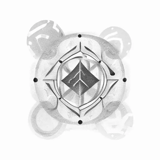 resilience+bravery+strongness+perseverance+triangle+circles+life+dots  tattoo design idea