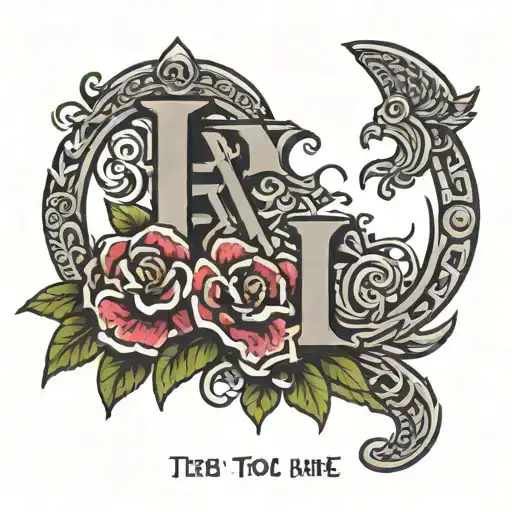 Filipino tattoo with put god first letter and a bible verse  tattoo design idea