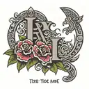 Filipino tattoo with put god first letter and a bible verse  tattoo design idea