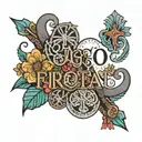 Filipino tattoo with put god first letter and a bible verse  tattoo design idea