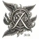 Filipino tattoo with put god first letter and a bible verse  tattoo design idea