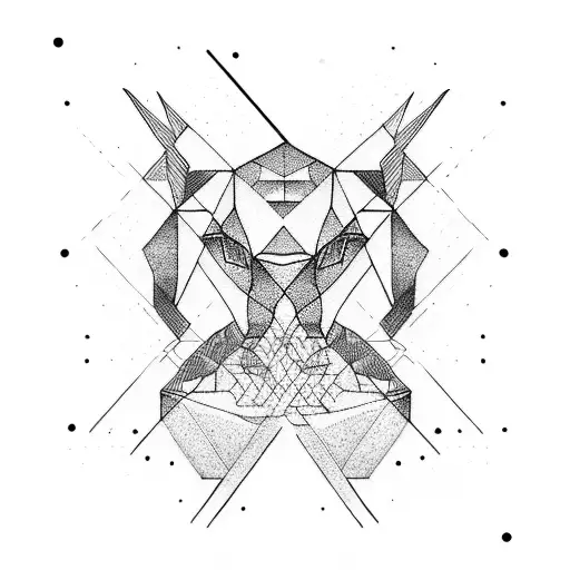 geometric strip tattoo design idea