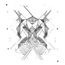 geometric strip tattoo design idea