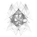 geometric strip tattoo design idea