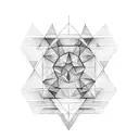 geometric strip tattoo design idea