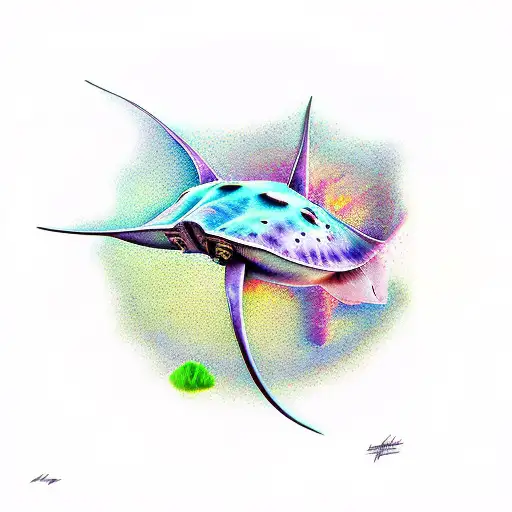sting ray tattoo design idea