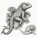 reptiles tattoo design idea