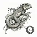 reptiles tattoo design idea