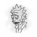 rick and Morty  tattoo design idea