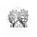 rick and Morty  tattoo design idea