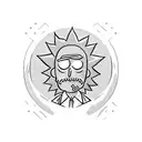 rick and Morty  tattoo design idea