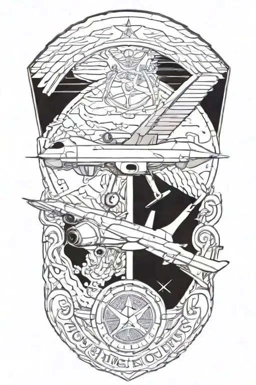 reconnaissance UAV operator of the Air Force tattoo design idea