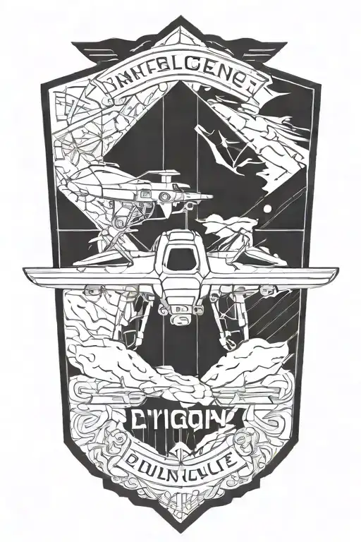 intelligence operator UAV L I N" tattoo design idea