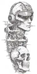 reconnaissance UAV operator of the Air Force tattoo design idea