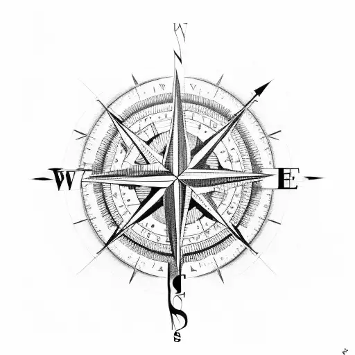 Compass with "Always yours"  tattoo design idea