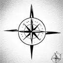 Compass with "Always yours"  tattoo design idea