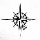 Compass with "Always yours"  tattoo design idea