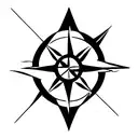 Arrow witn compass  tattoo design idea