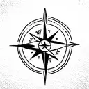 Arrow witn compass  tattoo design idea