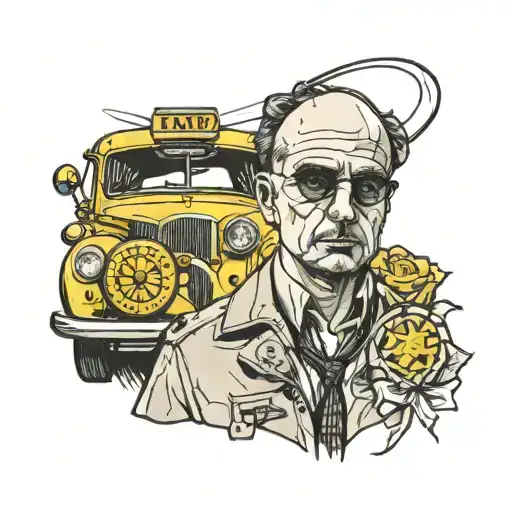 taxi driver  tattoo design idea