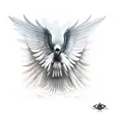 The attacking fuul black  falcon is realistic tattoo design idea
