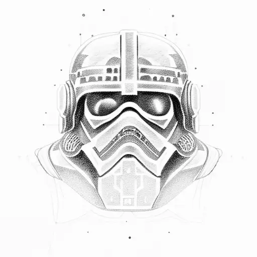 minimalist Luke skywalker inspired  tattoo design idea