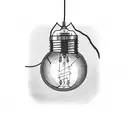 hanging light bulbs  tattoo design idea