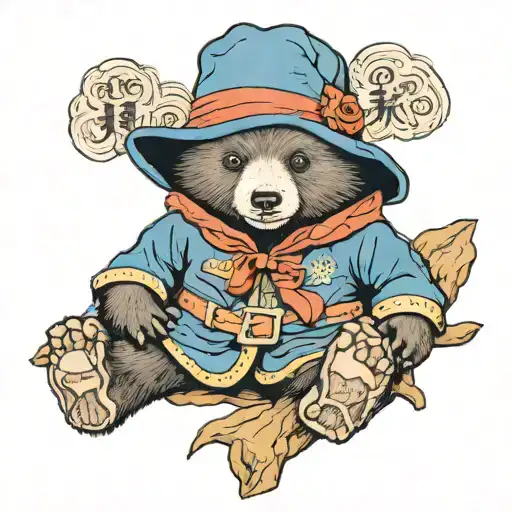 paddington bear tattoo design idea