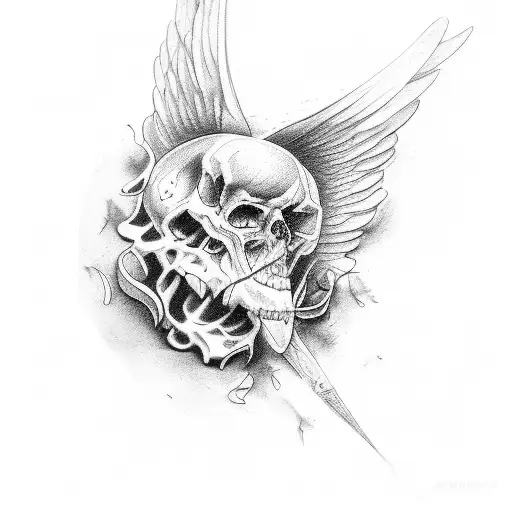 j'aimerais un rapport a dieu, au pardon, aux anges, a la mort et plutot petit tattoo design idea