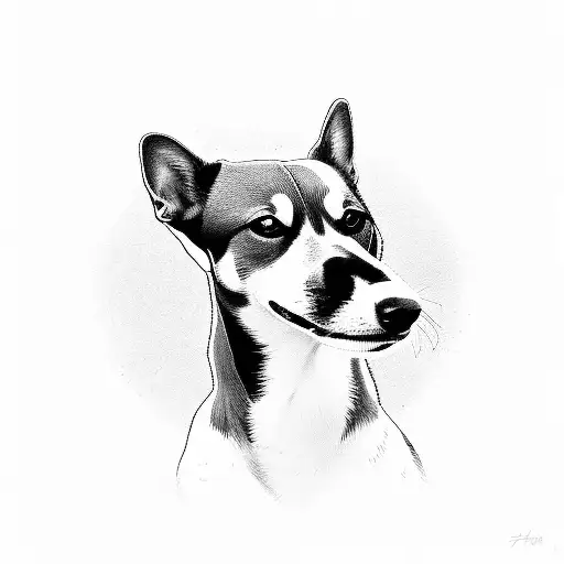 basenji  tattoo design idea