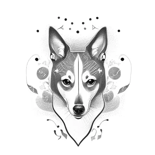 basenji  tattoo design idea