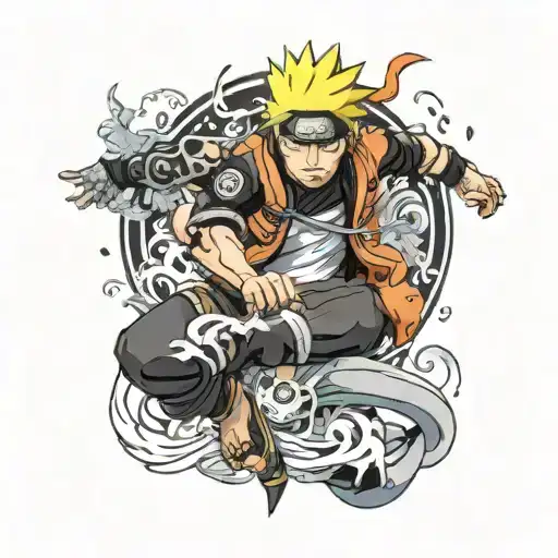 Naruto fight pain   tattoo design idea