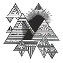 aztec pyramids tattoo design idea
