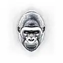 Realistic welding mask adorned with a silverback gorilla face and cannabis leaf patterns tattoo design idea