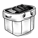 tool box, cheese, wine,  tattoo design idea