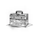 tool box, cheese, wine,  tattoo design idea