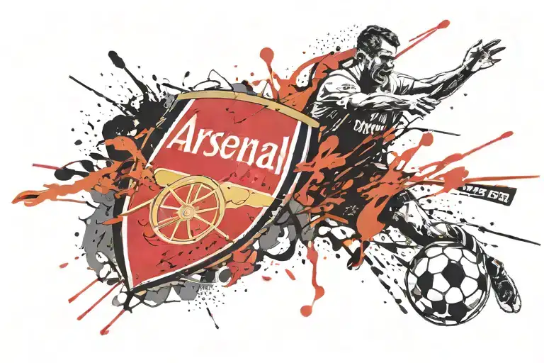 arsenal football club tattoo design idea