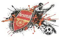 arsenal football club tattoo design idea