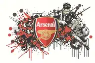 arsenal football club tattoo design idea