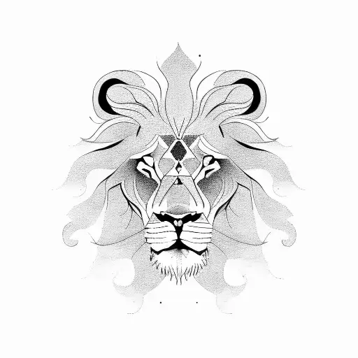 Lion,seven,mandala tattoo design idea