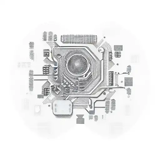 computer chips on a circuit board tattoo design idea