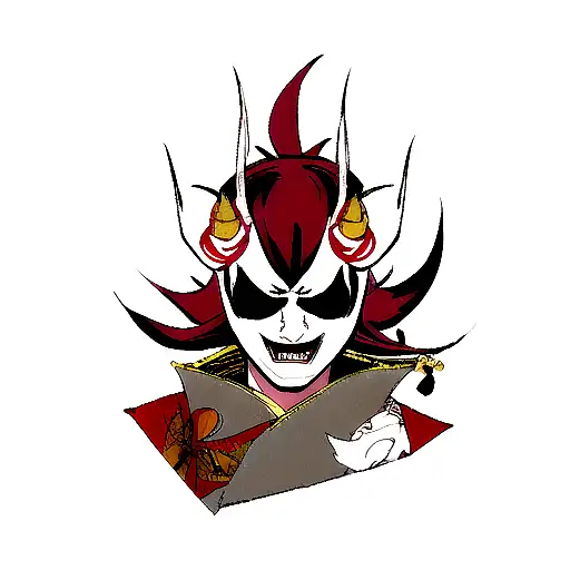 Hannya mask tattoo design idea