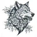 wolf, hermetism, higher conscience tattoo design idea