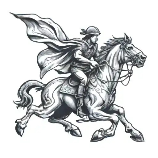 Running Spain connected tattoo design idea