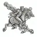 Running Spain connected tattoo design idea