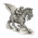 Running Spain connected tattoo design idea