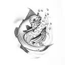 ichthys fish tattoo design idea
