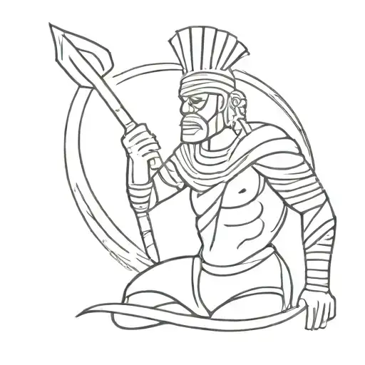 zulu warrior tattoo design idea
